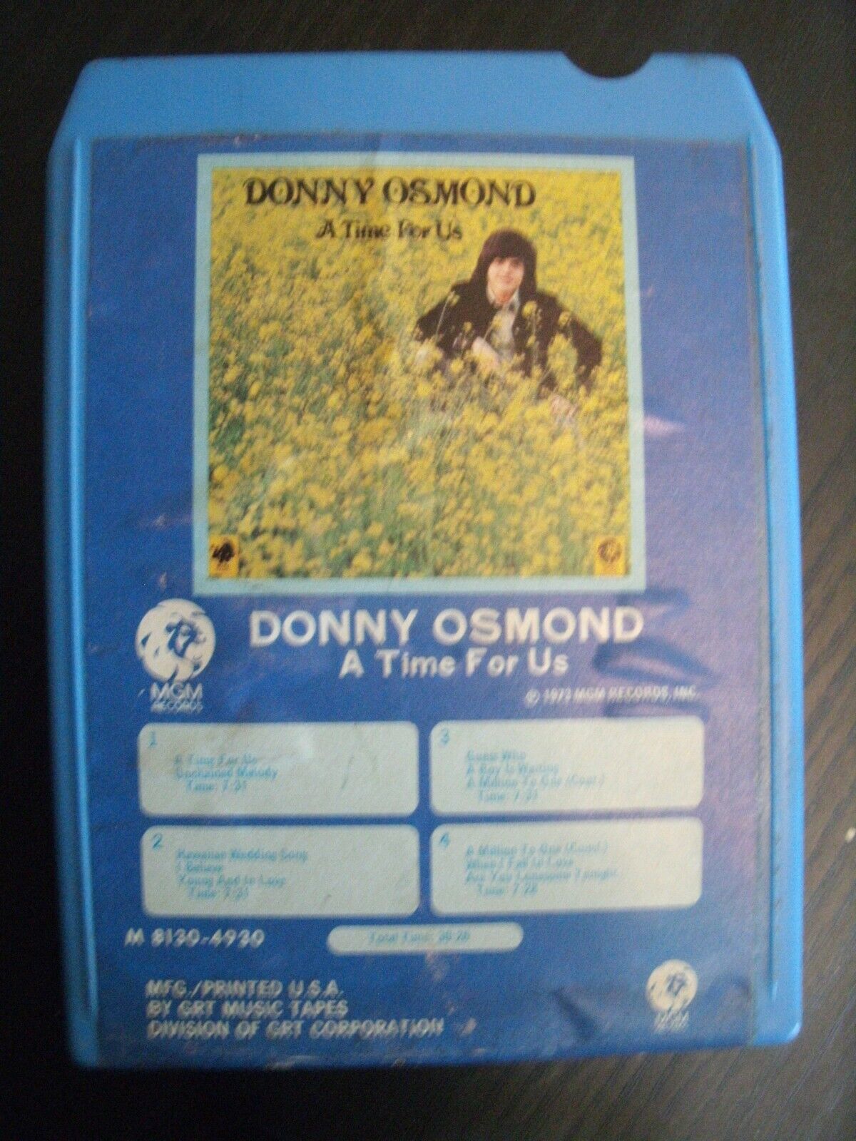 8 Track-Donny Osmond-A Time For Us-EX-REFURBISHED &amp; Restored! - $13.75
