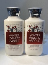 Bath Body Works - Winter Candy Apple - 8oz X2 Body Lotion New Auth Free Shipping - £15.25 GBP