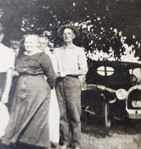 C1910 RPPC Early Automobile July 4th Celebration Family Unposted Antique E83D - £52.57 GBP