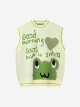 Cartoon Frog Jacquard Knit Vest - €34,01 EUR