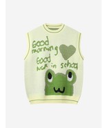 Cartoon Frog Jacquard Knit Vest - $39.99