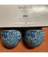 Lilly Pulitzer 12 Oz Ceramic Coffee Tea Mug Blue Floral Set of 2 - €18,89 EUR