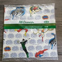 Vintage Wrapping Paper Gift Wrap All Occasions NOS 1984 Cleo DC - $10.84