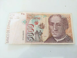 Billet de 5000 Pesetas cinco Mil 12 Octobre 1992 Cristobal Colon Serie S... - $1,083.45 MXN