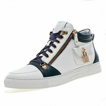 Men&#39;s J75 by Jump White Blue Zappa Mid Top Sneakers - $150.00