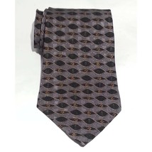 Albert Nipon Men Dress Silk Tie 59&quot; long 4&quot; wide black gray made in USA - £5.42 GBP
