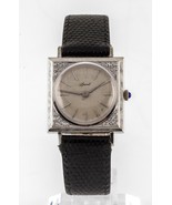 Benrus 14k Oro Bianco Quadrato Orologio da Donna Diamante Accenti FY33 - €2.569,23 EUR