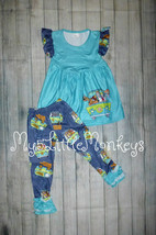 NEW Scooby Doo Tunic Dress Ruffle Leggings Girls Boutique Outfit Set  - £5.58 GBP+