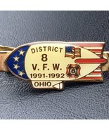 VFW Rocket Ship Tie Pin Bar Tack Clamp Ohio District 8 1991-1992 USA Vet... - $12.49