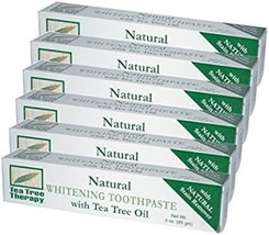 Tea Tree Therapy - Natural Whitening Toothpaste with Oil, 3 Oz (Pack of 6) - £45.03 GBP
