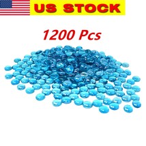 1200 Pcs Ocean Blue Glass Gems, Pebbles, Mosaic Tiles, Marble Vase Fille... - $19.79