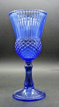 VTG 1976 Fostoria Cobalt Blue Chalice, Goblet Glass w/ George Washington. EUC - £9.20 GBP
