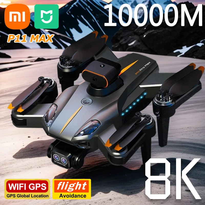 New P11 Max Drone Professional HD 8K 5G GPS Aerial Photography Dual Came... - $81.99
