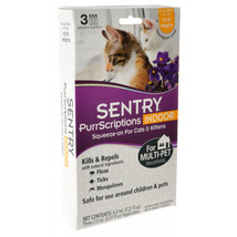 Sentry PurrScriptions Indoor Squeeze-On for Cats and Kittens 60 count (6 x 3 ct) - £29.78 GBP