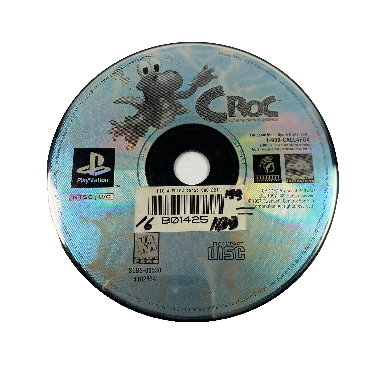 Croc Legend of the Gobbs Sony Playstation PS1 Video Game 1998 DISC ONLY - $11.49