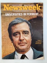 VTG Newsweek Magazine June 15 1970 Yale&#39;s Kingman Brewster No Label - £15.18 GBP