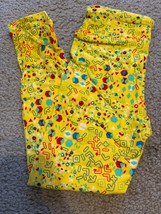 LuLaRoe kids S/M Yellow Blocks Geometric New leggings 2-8 NWT Small Medium - £9.72 GBP