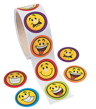 100 stickers - Smile Face Stickers - #WS12/1875 - $3.99
