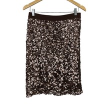 BCBG MaxAzria Skirt Medium Bronze Sequin Mesh Dorshea Pencil Glam Stretch New - £55.81 GBP