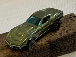 Vtg 1967 Hot Wheels Redline Custom Corvette Olive Spectraflame 1:64 Diecast Car - £149.61 GBP