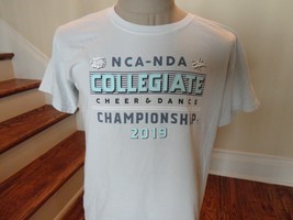 Vtg 2019 Gray NCA-NDA Collegiate Cheer &amp; Dance Championship T-shirt Wome... - £17.83 GBP