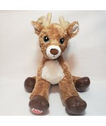Build A Bear Reindeer Plush Stuffed 18&quot; Brown Deer Antlers  BABW - £11.64 GBP