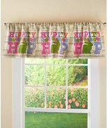New Colorful EASTER EGG BUNNY RABBIT WINDOW VALANCE Pastel Country Kitch... - $465.81 MXN