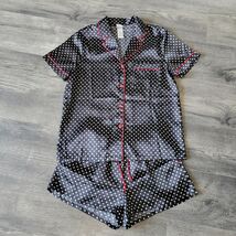 In Bloom by Jonquil Black &amp; White Satin Pajama Set Loungewear Women’s SP... - $15.83