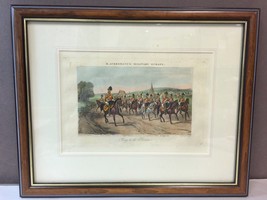 Vintage Colored Engraving R. Ackermann Drawn by H. Martens Going To the Review - £19.08 GBP