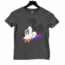 Mickey Vampire Halloween Old Navy Disney T-Shirt Youth Sz Small Fangs Kids Gray - £11.87 GBP