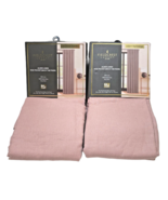 Fieldcrest Luxury Alden 100% Linen Panel Pair (2) 50" x 84" Dusty Rose B... - $74.25