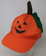 Vintage Halloween Snapback Hat Baseball Cap Pumpkin Jack-O-Lantern 90s 1... - $43.82