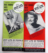 Vintage Lot Of 2 The SPOT-LITE Phoenix Brochure Rusty Warren Advertise Arizona - £14.42 GBP