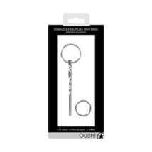 Ouch! Urethral Sounding Stainless Steel Plug With Ring 7.5 mm - £30.33 GBP