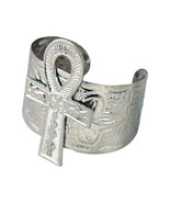 New Mens Silver Color Ankh Cuff Bracelet - $16.83