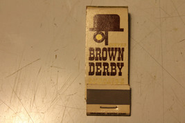 Vintage Restaurant Advertising Match Book Brown Derby $1.85 Steaks - £10.35 GBP