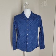American Eagle Classic Fit Collared Shirt ~ Sz S ~ Blue &amp; White ~ Long S... - £16.21 GBP
