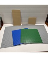 LEGO Baseplates Lot - 2 Grey, 1 Blue, 1 Green, 2 Beige Legos - £49.20 GBP