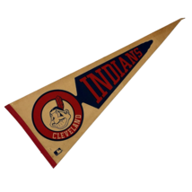 Cleveland Indians 11.5&quot;x30&quot; Full-Sized Felt Pennant MLB USA Chief Wahoo - £27.24 GBP