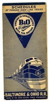 1944 Baltimore &amp; Ohio Schedules of Through Main Line Trains - $13.86