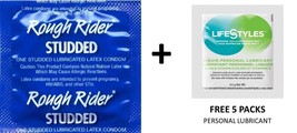 100 CT Lifestyles Rough Rider Studded Condoms+ FREE 5 Lifestyles lubrica... - £17.09 GBP