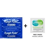 100 CT Lifestyles Rough Rider Studded Condoms+ FREE 5 Lifestyles lubrica... - $21.73