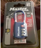 MASTER LOCK 4688 DBLU Luggage Padlock,1  2/3&quot;,Oval, Blue Flexible Shackle  - €18,50 EUR