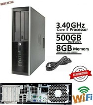 HP Desktop Business Computer Intel Core i7 3.40Ghz 8GB 500GB Windows 10 Pro WIFI - £110.06 GBP