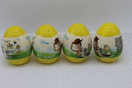 Lot of 4 Disney Toy Story Jumbo Plastic Eggs 40 Stickers New Sealed - £10.67 GBP
