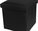 Nisuns Ot01 Leather Folding Storage Ottoman Cube Footrest Seat, 12 X 12 ... - £29.70 GBP