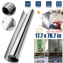 One-Way Mirror Window Film Heat Uv Reflective Privacy Tint Foil For Home... - $18.99
