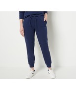 Studio Park x Leah Williams French Terry Joggers Navy, Petite X-SMALL  A... - £18.84 GBP