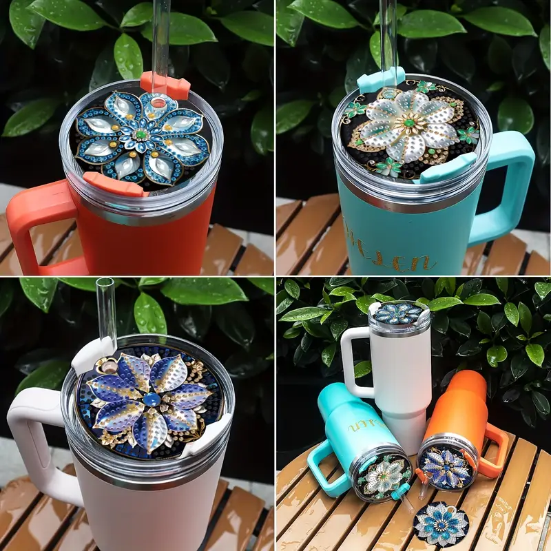 4pcs Unique Design Multi-Color Floral Pattern, DIY Diamond Art Kit, Trav... - $151.63 MXN