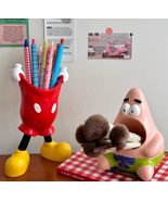 interoknack Mickey Pants Desk Organizer &amp; Patrick Star Storage Bucket Se... - $1,460.28 MXN
